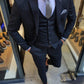 Palma Black Striped Slim Fit Suit