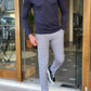 Navy Blue Long Sleeve Combed