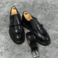 Isaac Black Leather Shoes