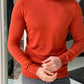 Hamilton Orange Slim Fit Turtleneck Sweater