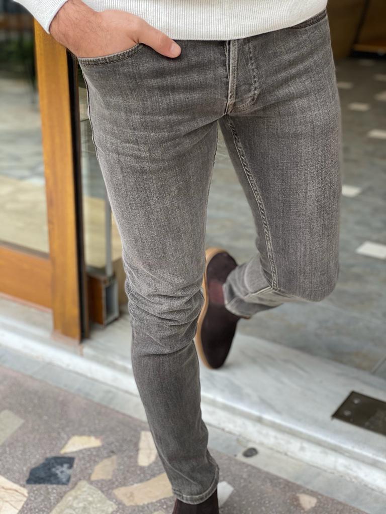 Detroit Gray Slim Fit Jeans