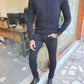 Aachen Black Slim Fit Sweater