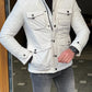 Orlando White Slim Fit Coat