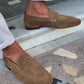 Lisbon Suede Beige Sardinelli Loafers