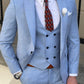 Thomas Blue Self-Patterned Slim Fit Suit