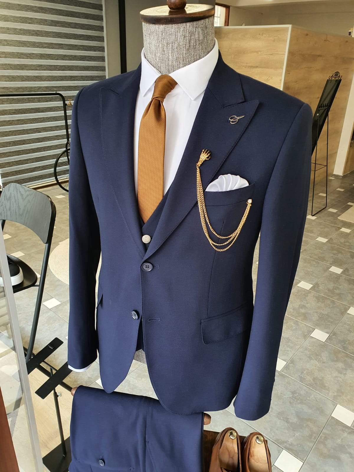 Varese Navy Blue Slim Fit Suit