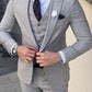 Parker Gray Plaid Slim Fit Suit