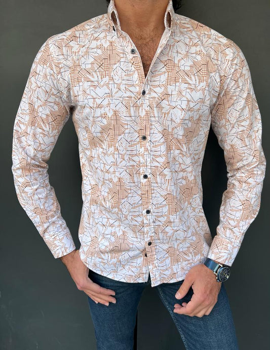 Sarnen White Patterned Shirt