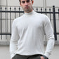 Tivoli White Half Turtleneck Sweater
