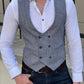Chester Light Blue Double Breasted Vest