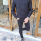 Aachen Black Slim Fit Sweater