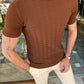 Alejandro Camel Plaid T-Shirt