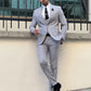 Luton Gray Self-Patterned Slim Fit Suit