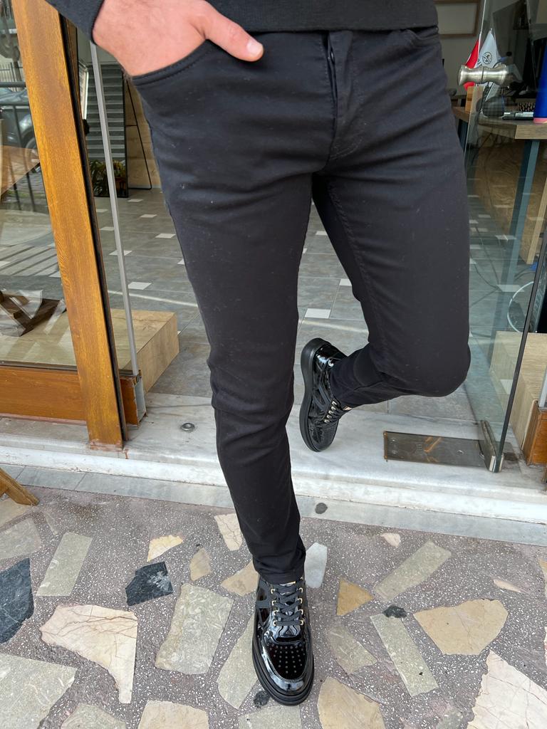 Dunfriez Black Slim Fit Jeans