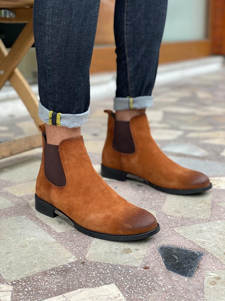 Merida Suede Camel Boots