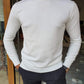 Aachen White Slim Fit Sweater