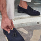 Napoca Suede Navy Blue Loafers
