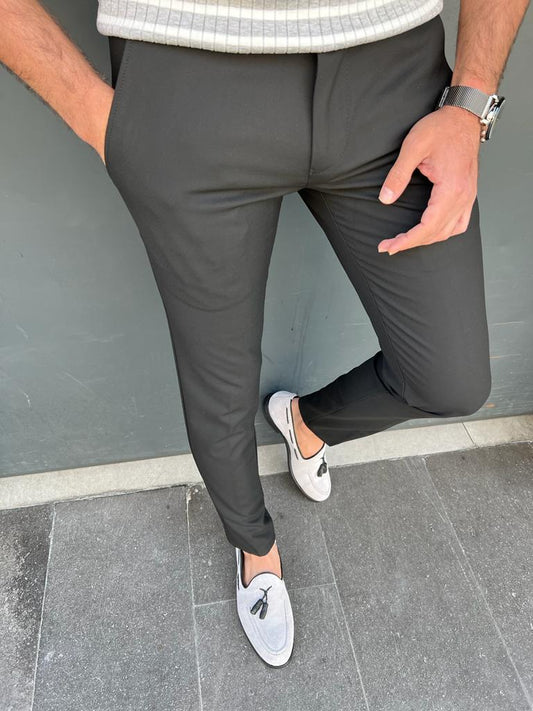 Elys Black Slim Fit Pants