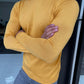 Dayton Mustard Slim Fit Half Turtleneck Sweater