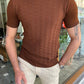 Alejandro Camel Plaid T-Shirt