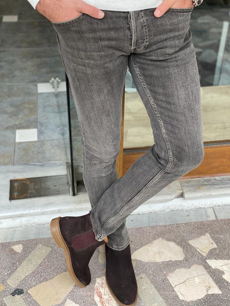 Detroit Gray Slim Fit Jeans