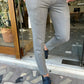 Loris Gray Slim Fit Pants