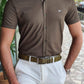Elche Khaki Slim Fit Shirt