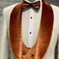 York Slim Fit Tuxedo Suit ( White & Orange )