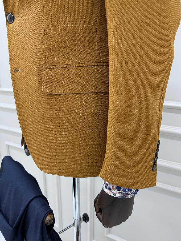 Kerem Camel Slim Fit Blazer