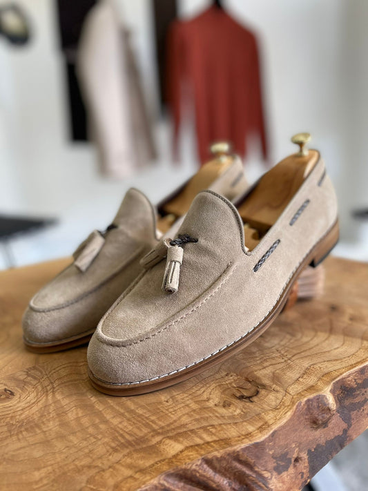 Dawson Suede Beige Loafers