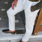 Geneva White Slim Fit Pants