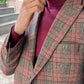 Orlando Beige Plaid Slim Fit Blazer