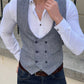 Chester Light Blue Double Breasted Vest