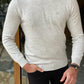 Cologne Beige Half Turtleneck Sweater