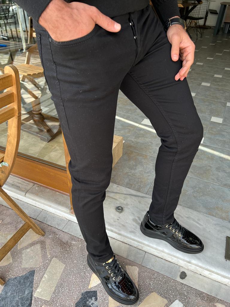 Dunfriez Black Slim Fit Jeans