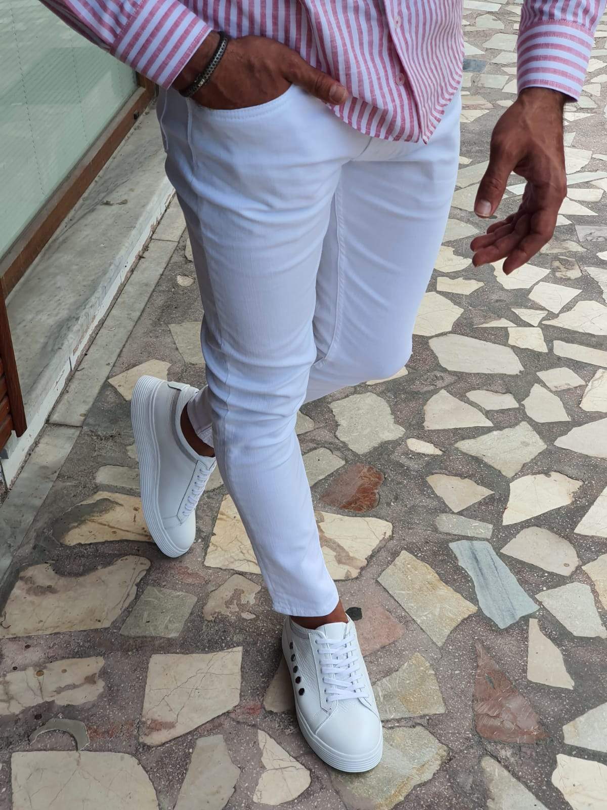 Guarda White Slim Fit Jeans