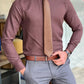 Adam Brown Slim Fit Shirt