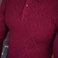 Nittero Claret Red Slim Fit Knitwear