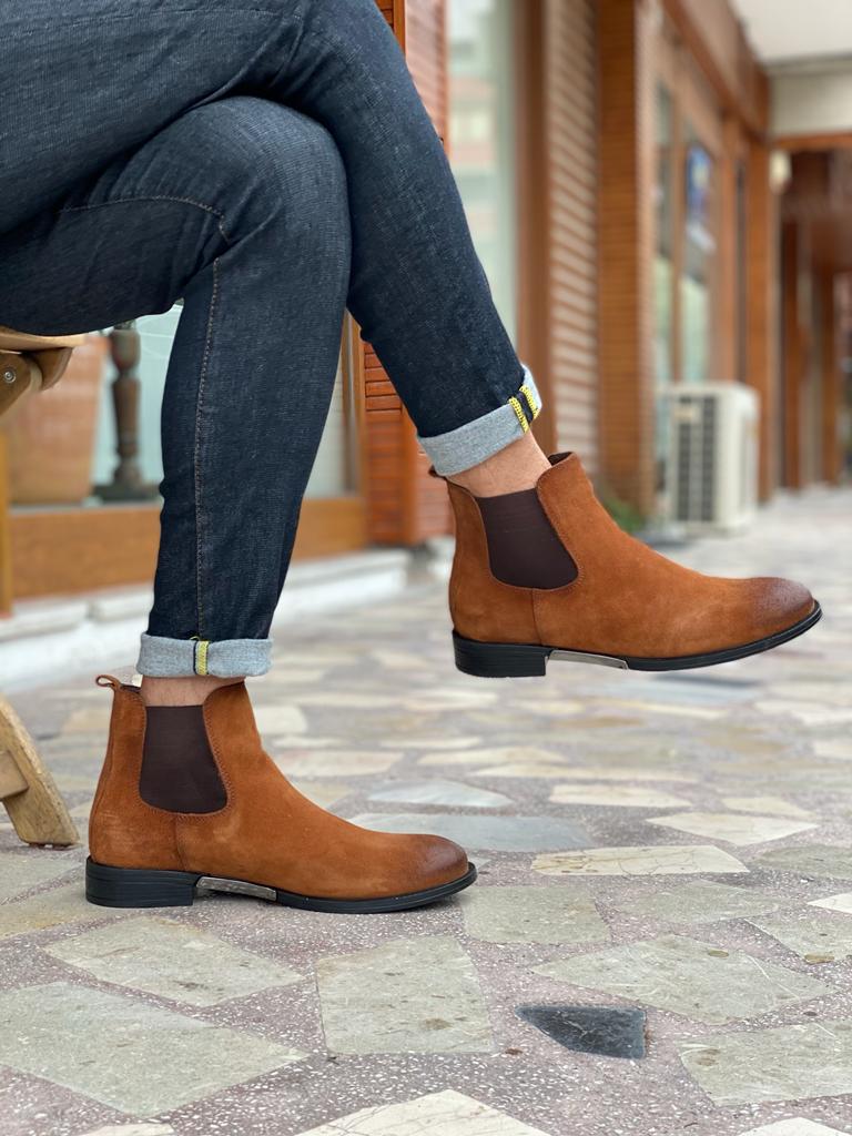 Merida Suede Camel Boots