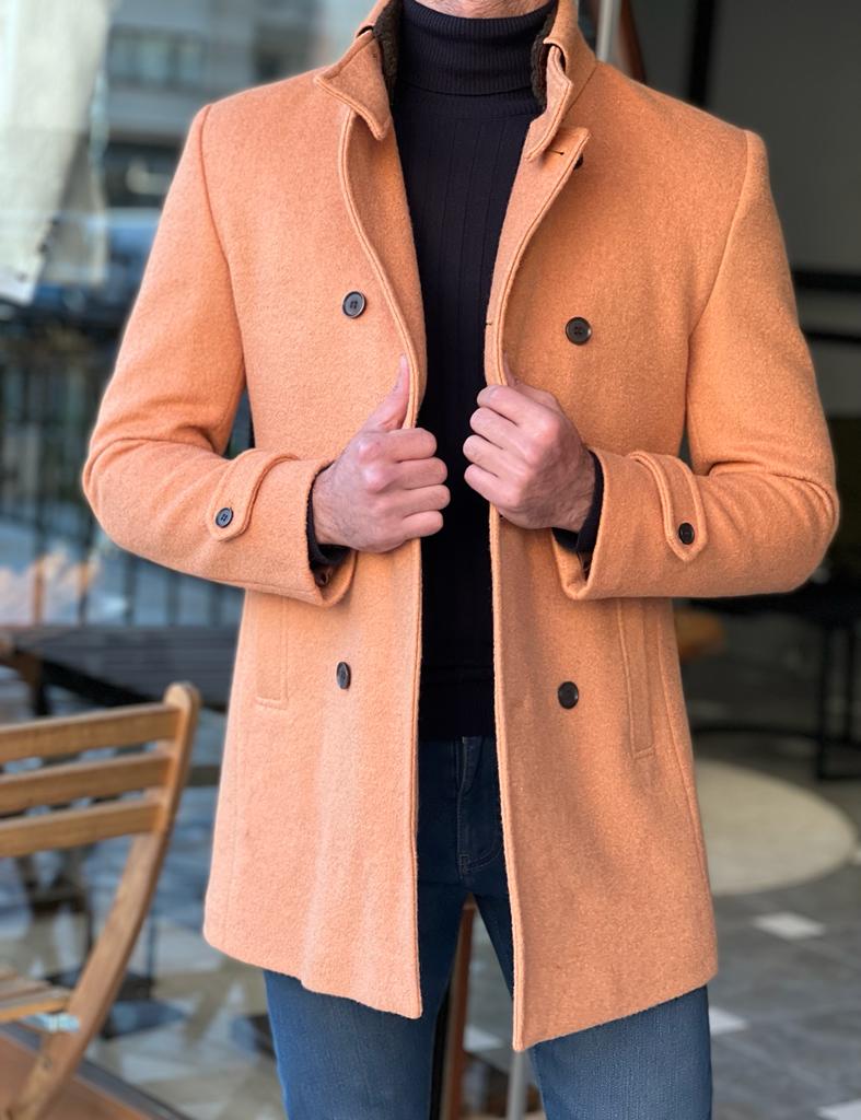 York Camel Double Breasted Coat