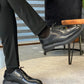 Fresno Black Croco Leather Shoes