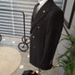 Geneva Black Double Breasted Coat