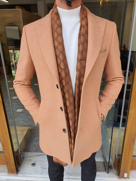 Dresden Beige Slim Fit Coat