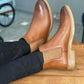 Dallas Camel Leather Chelsea Boots