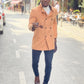 Modena Beige Slim Fit Coat