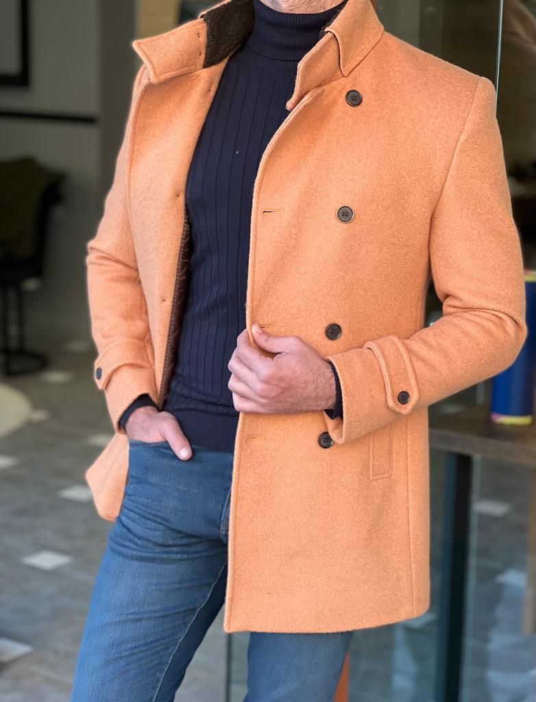 York Camel Double Breasted Coat