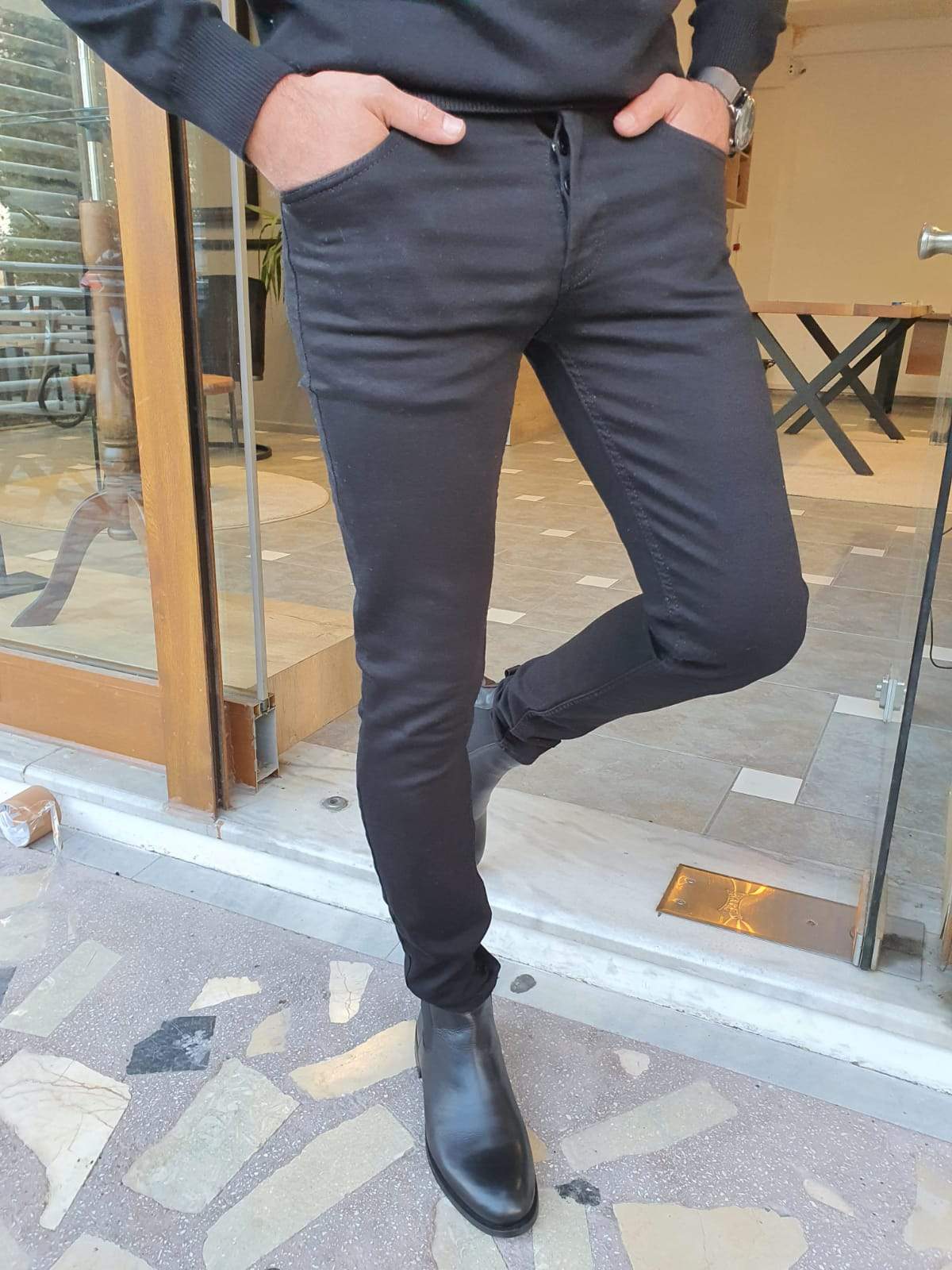 Dresden Black Slim Fit Pants