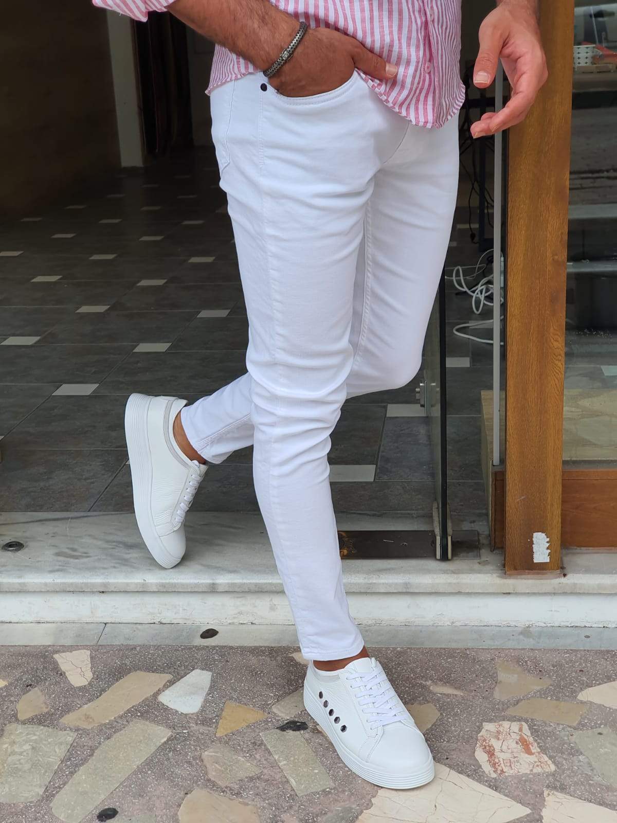 Guarda White Slim Fit Jeans