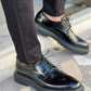 Olena Black Leather Shoes