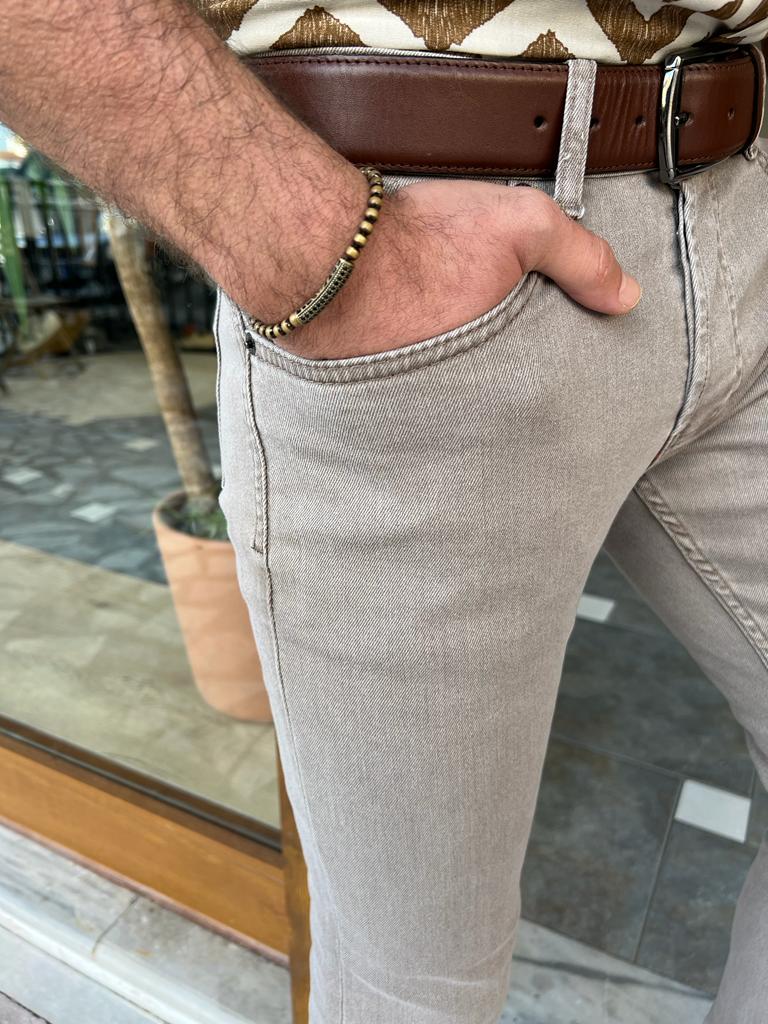 Cruz Beige Slim Fit Jeans